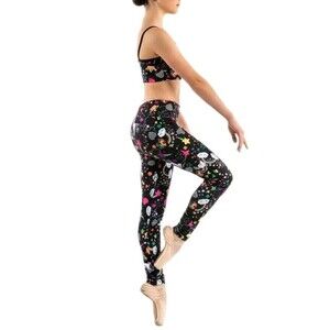 Duck Crossing VTG 90s Girls Neon Unicorn Party Dance Legging & Top Set Size L